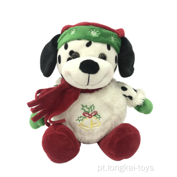 Feliz Natal Manchado Dog Plush
